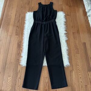 Garnet Hill Jumpsuit Women’s Size 8 Black Sleeveless Romper Office Work Business